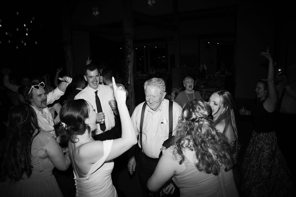 Late night wedding reception photos