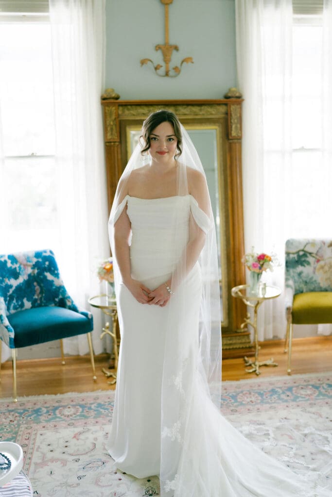 a solo photo of the bride